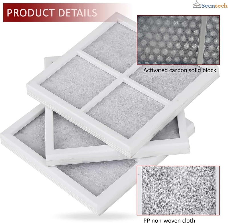 Seentech LT120F Air Filter by - Compatible with Kenmore & LG Refrigerators– Replaces: ADQ73214408 ADQ73214402 ADQ73214404 ADQ73214405 ADQ73214406 AP6990312 PS3654115 (Pack of 6) - Image 4